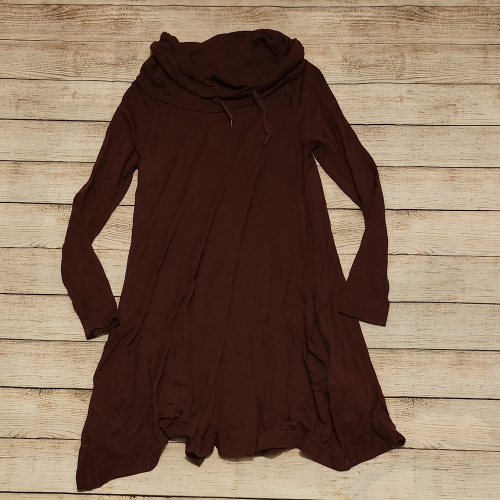Lou & Grey Burgundy Cowl Neck Dress